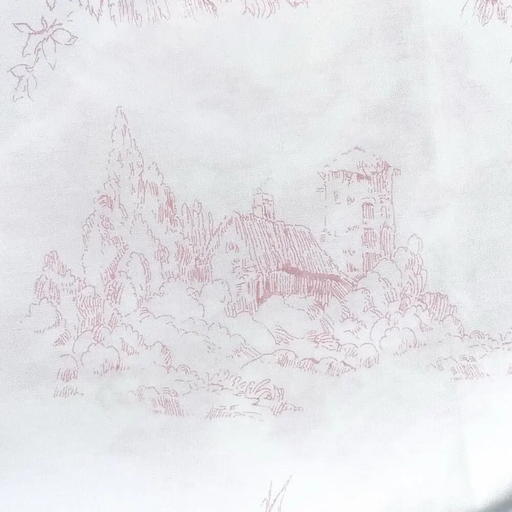 NEW Cabbages & Roses London Country Toile Cotton Duvet Set- Rose Pink, King Size